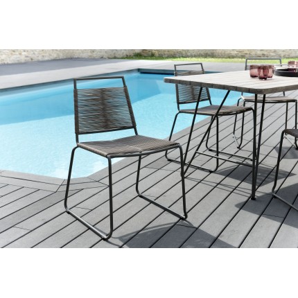 EMILE - Set of 2 Stackable Garden Chairs