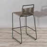 EMILE Metal and Synthetic Rope Garden Bar Stool