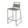 Tabouret de bar de jardin EMILE en métal et cordage synthétique