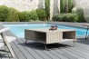 EMILE - Gray Stained Teak Wood Garden Coffee Table