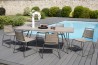 EMILE - Teak Wood Gray Garden Furniture 6/8 pers.