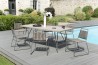 Emile Teak Wood Gray Garden Set - 6/8 pers. - 1 Table 200*90 cm and 6 Chairs