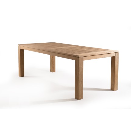 Table de jardin DENVER 220 x 100 cm en bois Teck