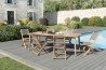 Teak Garden Furniture Set - KIM - 6/8 pers - Rectangular Table 220*100 cm