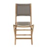 Ensemble 2 chaises jardin bois Teck taupe