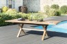 Table de jardin Teck 8/10 personnes - 180/240x100 cm