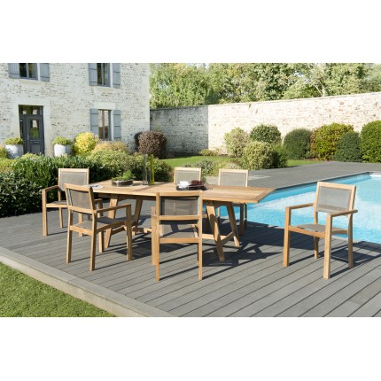 Teak Wood Garden Furniture Set - 8/10 Seater