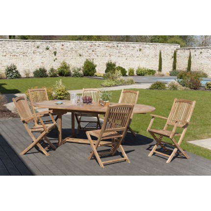 Premium Teak Wood Garden Furniture Set for 8/10 People