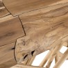 CLARA - Natural Wood Console Table with Rectangular Teak Top