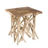 Table d'appoint CLARA - Teck naturel 55x55cm