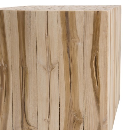 Bout de canapé carré CLARA 45.5x45.5cm bois naturel Teck