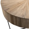 Table basse ronde CLARA en bois de teck naturel