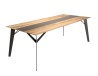 MAXENCE Rectangular Dining Table 220x100cm - Recycled Teak & Metal Legs