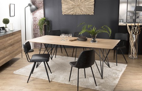 MAXENCE Rectangular Dining Table 220x100cm Oak Wood