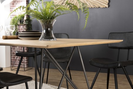 MAXENCE Rectangular Dining Table 220x100cm Oak Wood