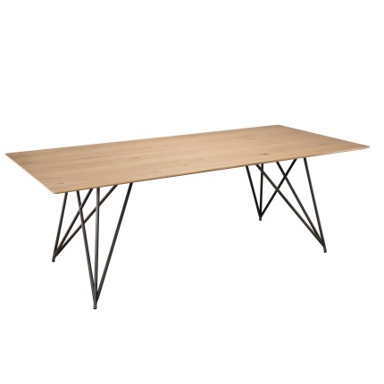 MAXENCE Rectangular Dining Table 220x100cm Oak Wood