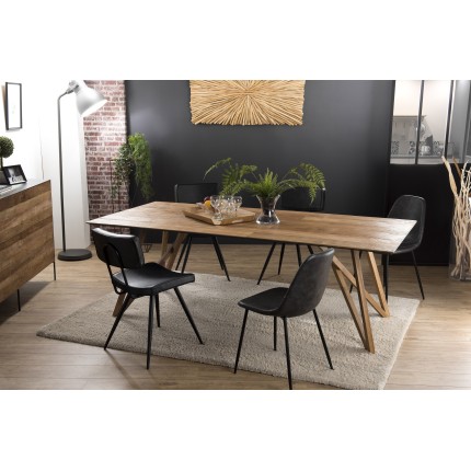 MAXENCE - Rectangular Dining Table 220x100cm Recycled Teak Wood