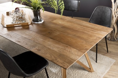 Table à manger MAXENCE en bois teck recyclé