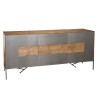 MAXENCE Sideboard - Recycled Teak Wood with Anthracite Grey Metal - Industrial Decor