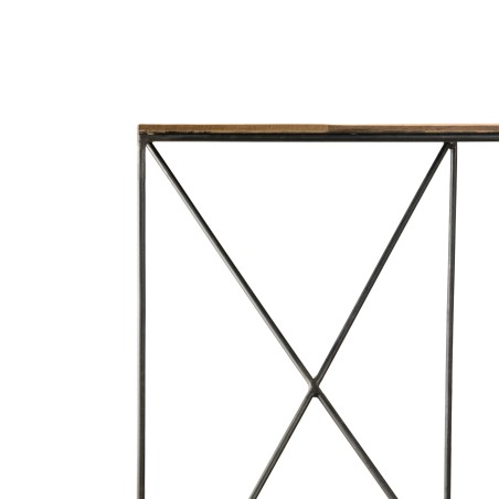 Table d'appoint MAXENCE bois teck recyclé 35x35cm