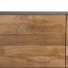 MAXENCE TV Stand with 2 Doors and 1 Drawer - Recycled Teak Wood and Anthracite Grey Metal Legs