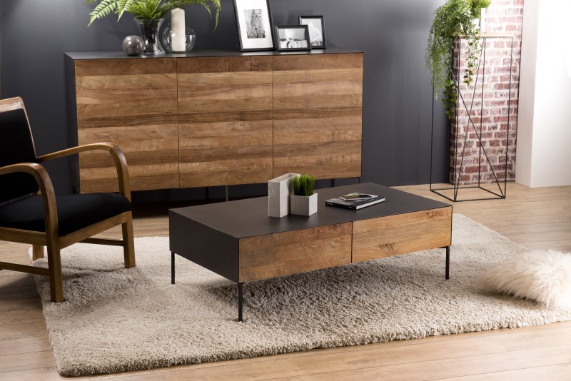 MAXENCE Rectangular Coffee Table 111x60cm - Recycled Teak Wood MAXENCE Rectangular Coffee Table 111x60cm - Recycled Teak Wood