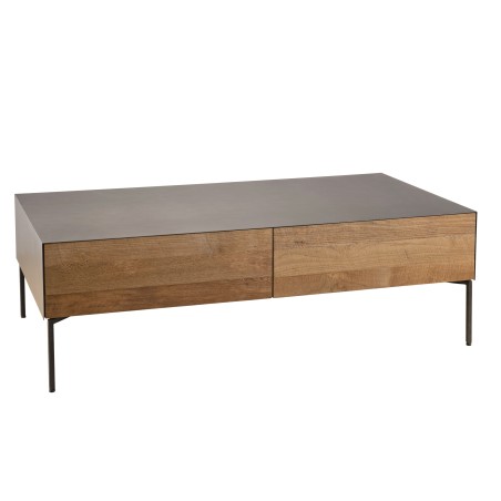 MAXENCE Rectangular Coffee Table 111x60cm - Recycled Teak Wood