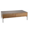 Table basse MAXENCE en teck recyclé et métal