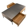 Table basse MAXENCE en teck recyclé et métal