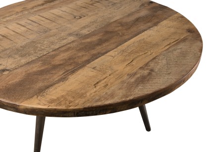 Table basse d'appoint SIXTINE en teck recyclé 55x55cm