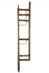 SIXTINE Brown Coat Rack with 3 Panels - Recycled Teak and Metal