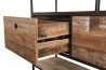 SIXTINE Brown Shelf with 2 Drawers and 7 Niches - Recycled Teak & Acacia Mahogany
