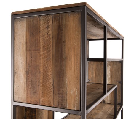 SIXTINE Brown Bookcase with 6 Shelves and 6 Open Spaces
