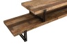 Meuble TV SIXTINE marron 2 niveaux Teck Acacia Mahogany recyclé