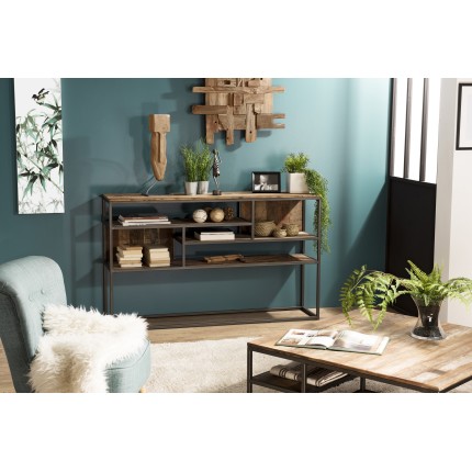 Console SIXTINE - Teck et Acacia Mahogany recyclé