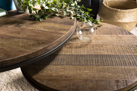 SIXTINE - Set of 2 Round Nesting Coffee Tables