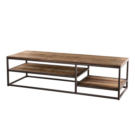 Table basse rectangulaire SIXTINE en teck recyclé