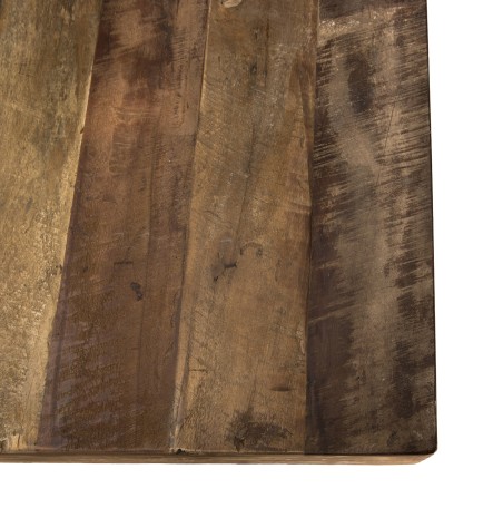 SIXTINE Rectangular Dining Table 200x90cm Recycled Teak Black Metal Legs