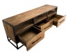 SIXTINE Brown TV Stand with 3 Compartments and 3 Drawers