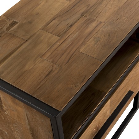 SIXTINE Brown TV Stand with 3 Compartments and 3 Drawers