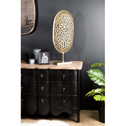 JOHAN - Oval Sculpture Golden Aluminum Decoration