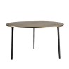 JOHAN Round Coffee Table 80x80cm - Gold Aluminum Top, Black Legs