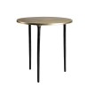 Table d'appoint ronde JOHAN 51x51cm - Aluminium doré et pieds noirs