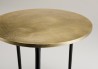 Table d'appoint ronde JOHAN 51x51cm - Aluminium doré et pieds noirs