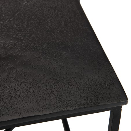 JOHAN - Set of 2 Nesting Tables in Gold and Black Aluminum