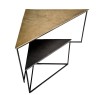 JOHAN - Set of 2 Nesting Tables in Gold and Black Aluminum