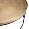 Table basse ronde JOHAN 88x88cm aluminium doré