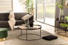 Table basse ronde JOHAN 88x88cm aluminium doré
