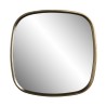JOHAN - Mirror 69x70cm Rounded Corners Golden Aluminum
