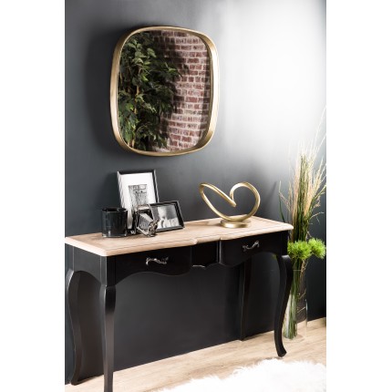 Miroir JOHAN 69x70cm coins arrondis doré